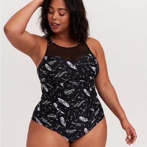 Torrid Harry Potter Spells Flying Keys Swimsuit 2X